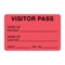 Nevs Visitor Pass - Name Of Patient/Visitor 1-15/16" x 3" VP-Red - alternate 1